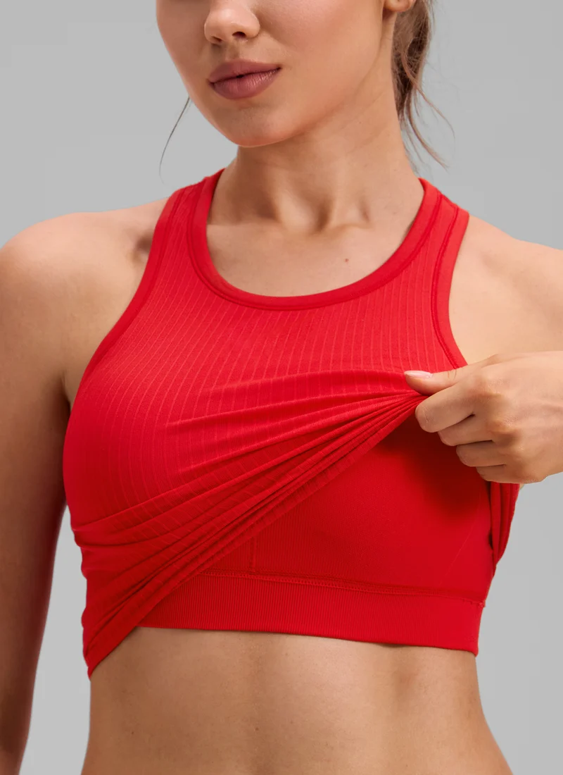 Seamless Ribbed Racerback Crop Tank