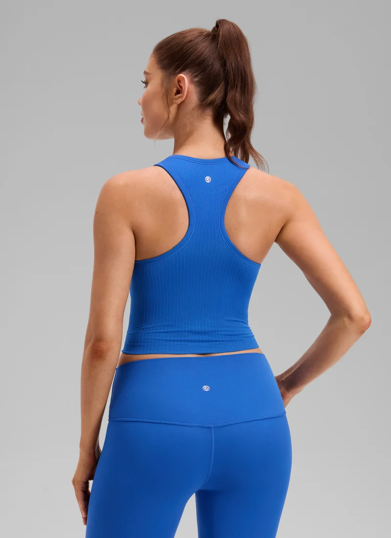 Seamless Ribbed Racerback Crop Tank