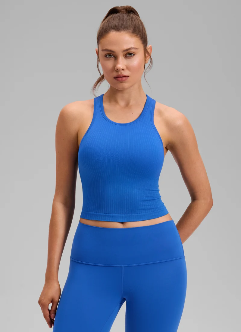 Seamless Ribbed Racerback Crop Tank