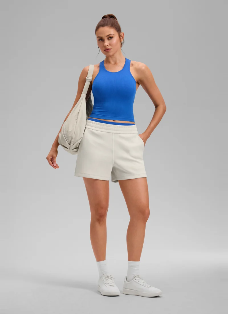 Seamless Ribbed Racerback Crop Tank