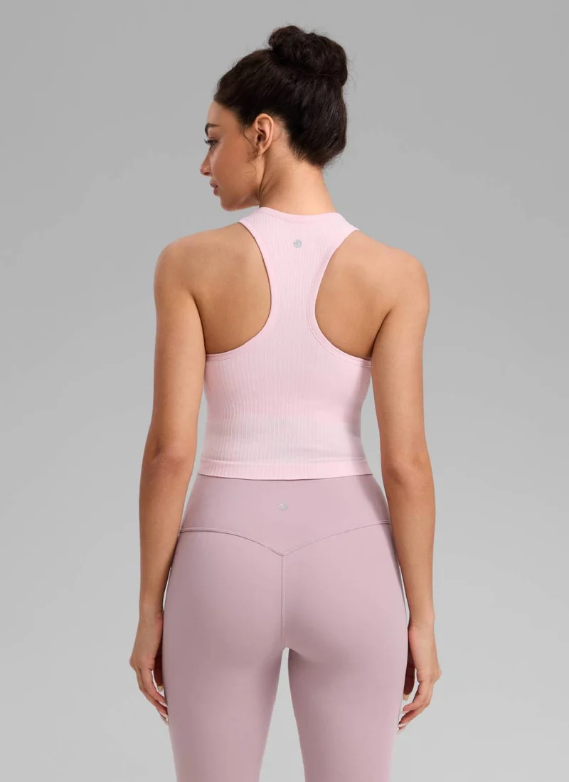Seamless Ribbed Racerback Crop Tank