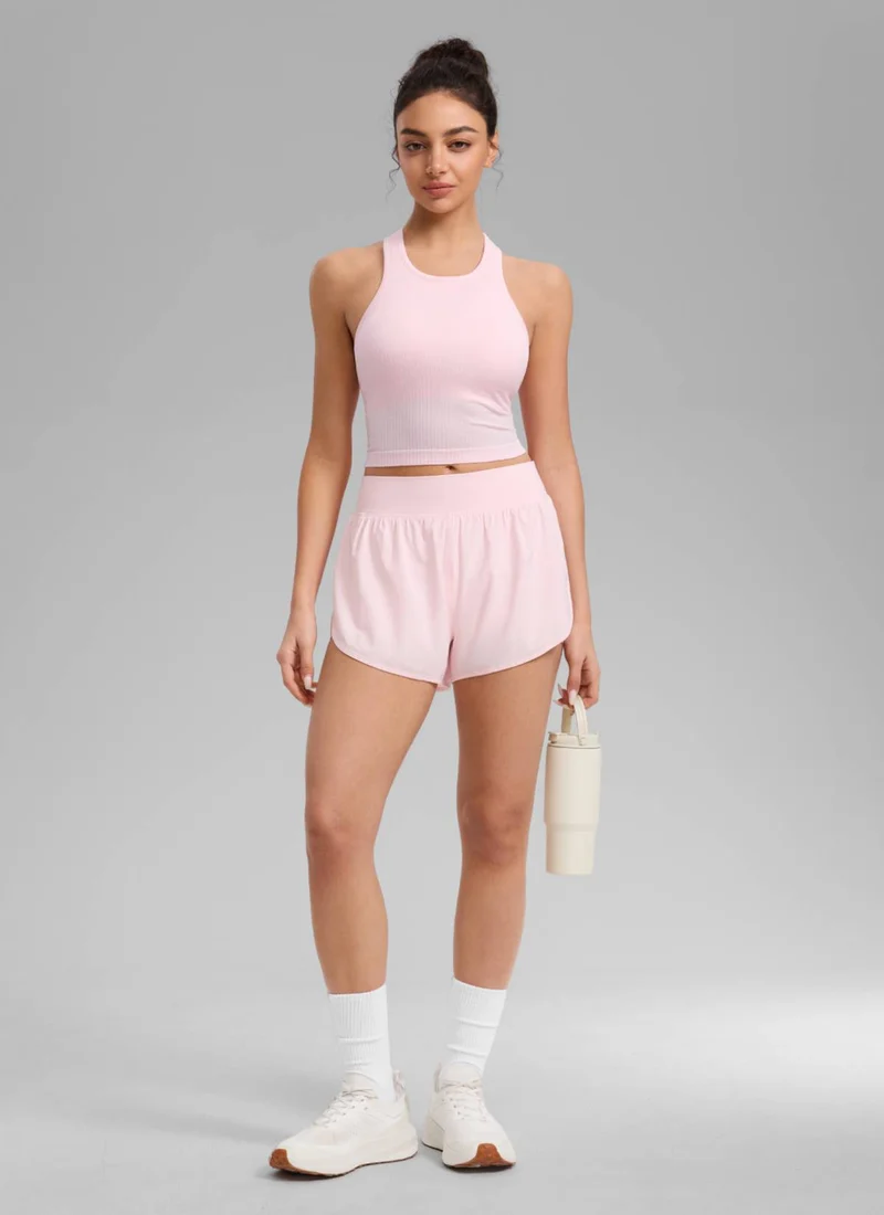 Seamless Ribbed Racerback Crop Tank