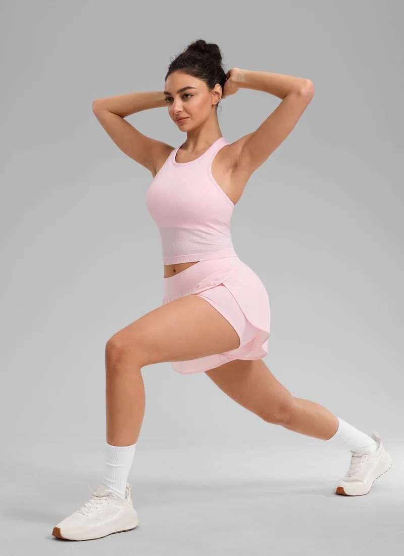 Seamless Ribbed Racerback Crop Tank