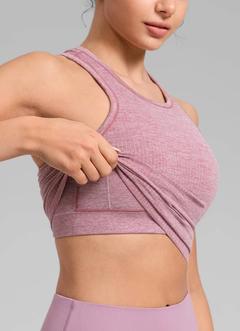 Seamless Ribbed Racerback Crop Tank