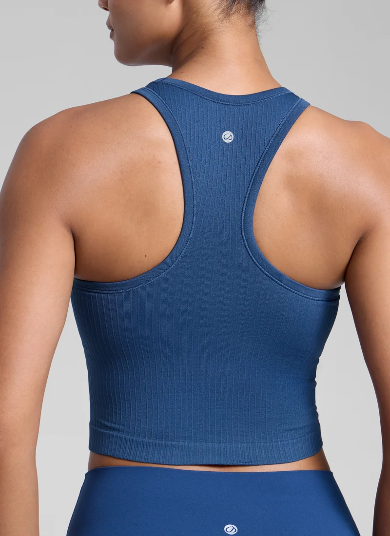 Seamless Ribbed Racerback Crop Tank