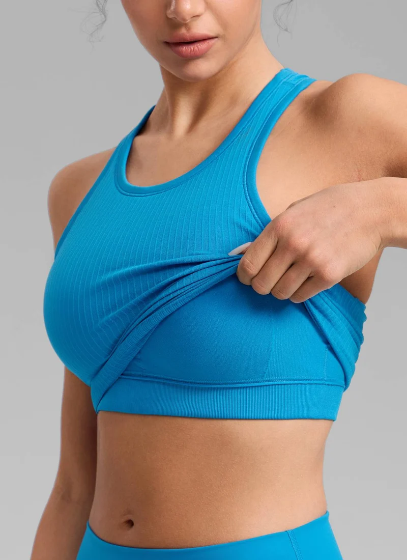 Seamless Ribbed Racerback Crop Tank