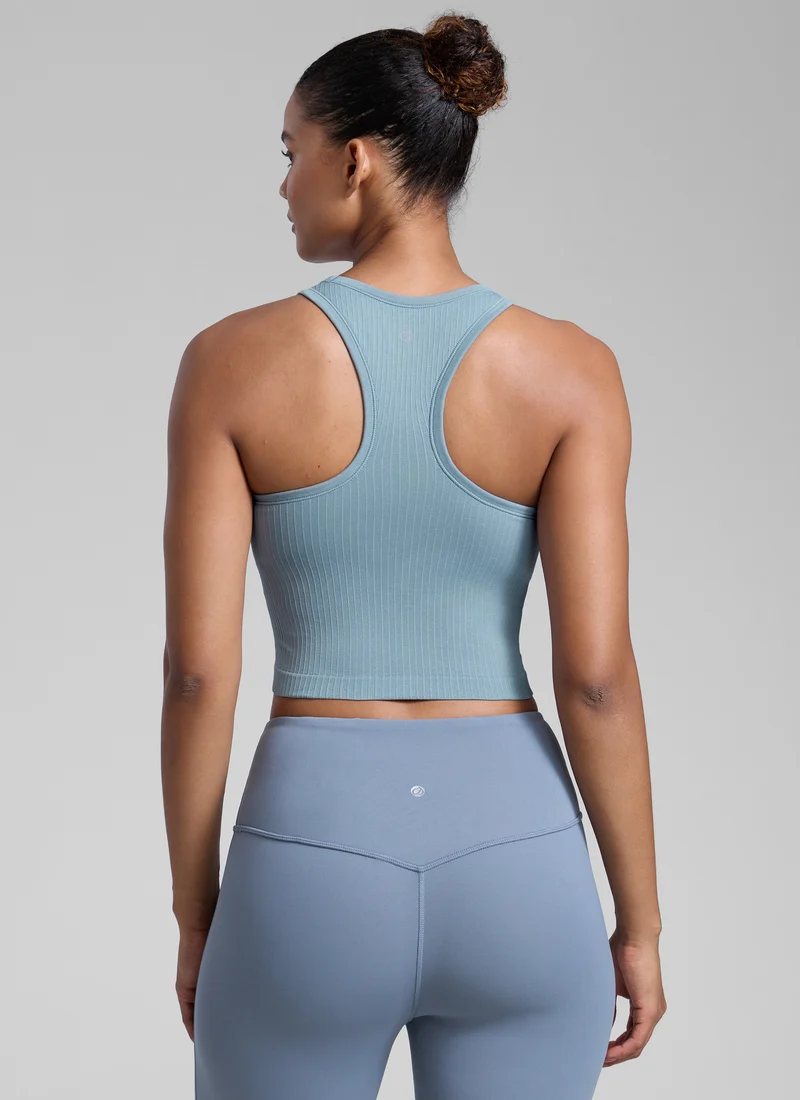 Seamless Ribbed Racerback Crop Tank