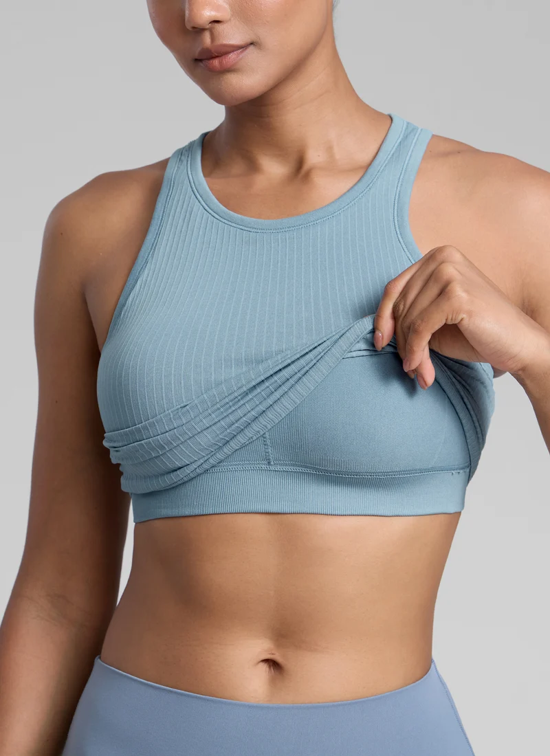 Seamless Ribbed Racerback Crop Tank