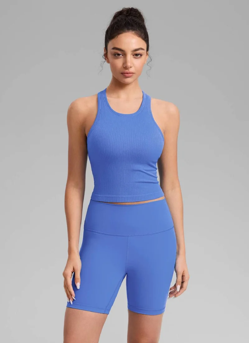 Seamless Ribbed Racerback Crop Tank