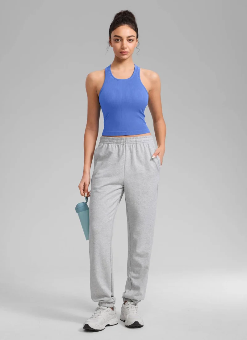 Seamless Ribbed Racerback Crop Tank