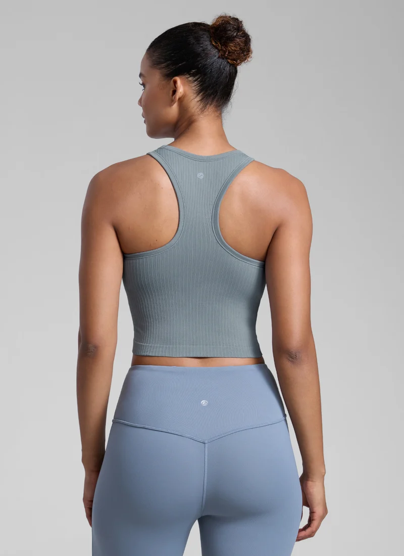 Seamless Ribbed Racerback Crop Tank