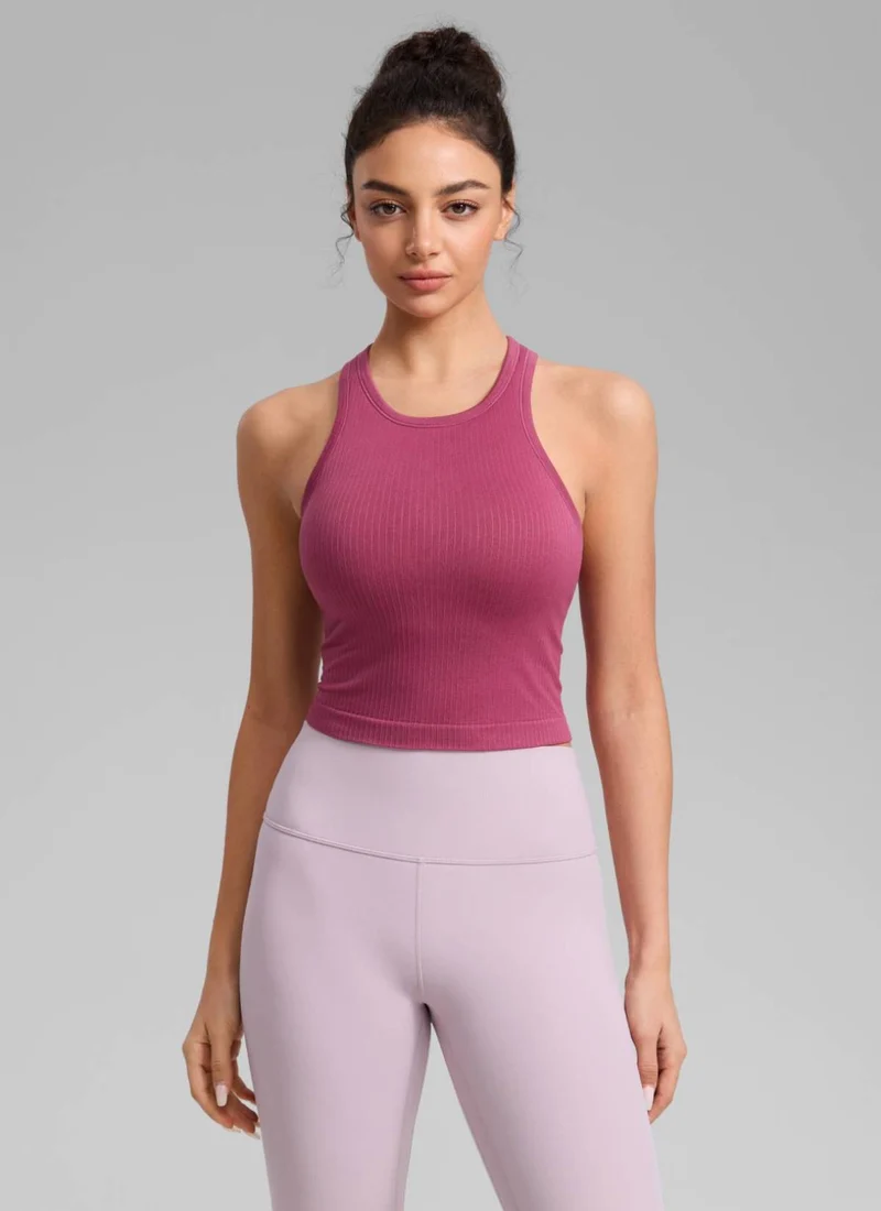 Seamless Ribbed Racerback Crop Tank