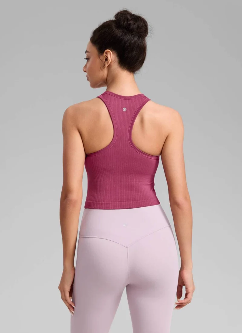 Seamless Ribbed Racerback Crop Tank