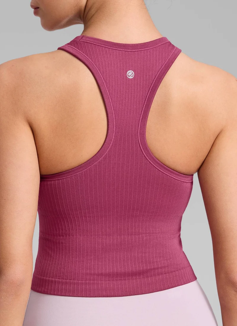 Seamless Ribbed Racerback Crop Tank