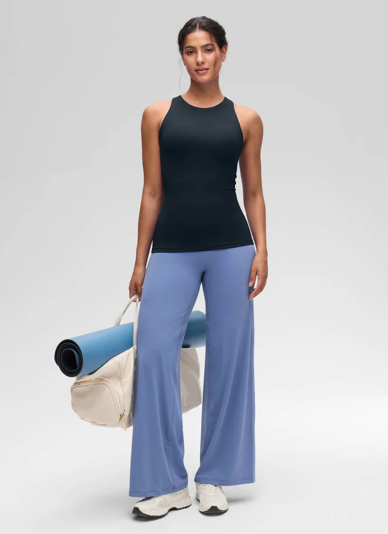 Butterluxe Hip Length Built-in Bra Tanks High Neck