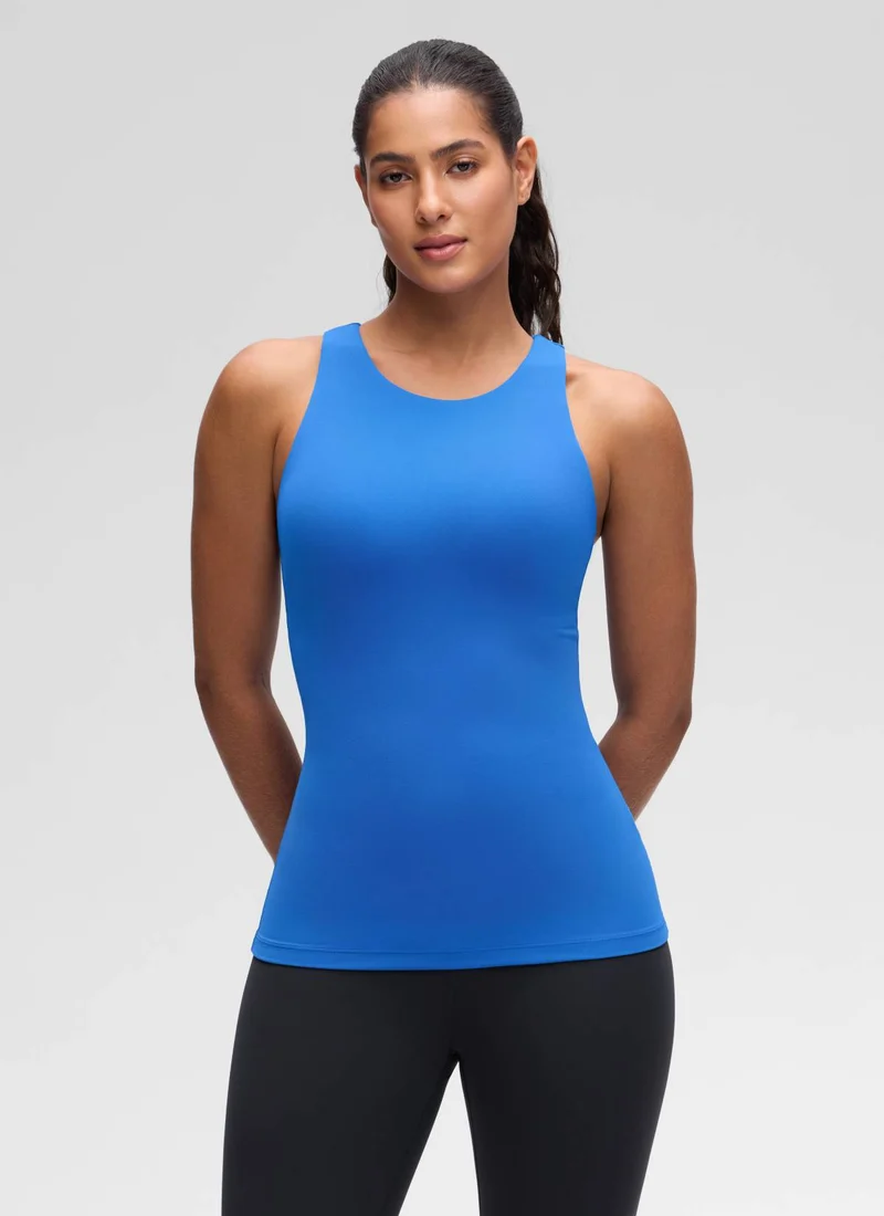 Butterluxe Hip Length Built-in Bra Tanks High Neck