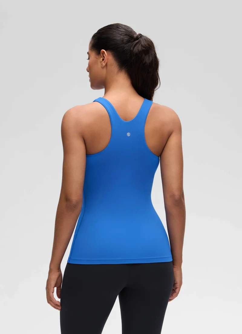 Butterluxe Hip Length Built-in Bra Tanks High Neck