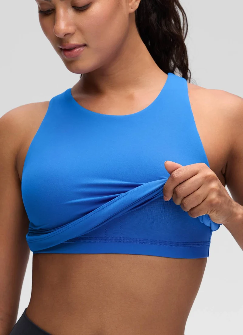 Butterluxe Hip Length Built-in Bra Tanks High Neck