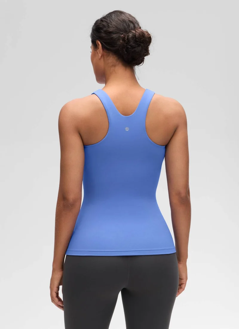 Butterluxe Hip Length Built-in Bra Tanks High Neck