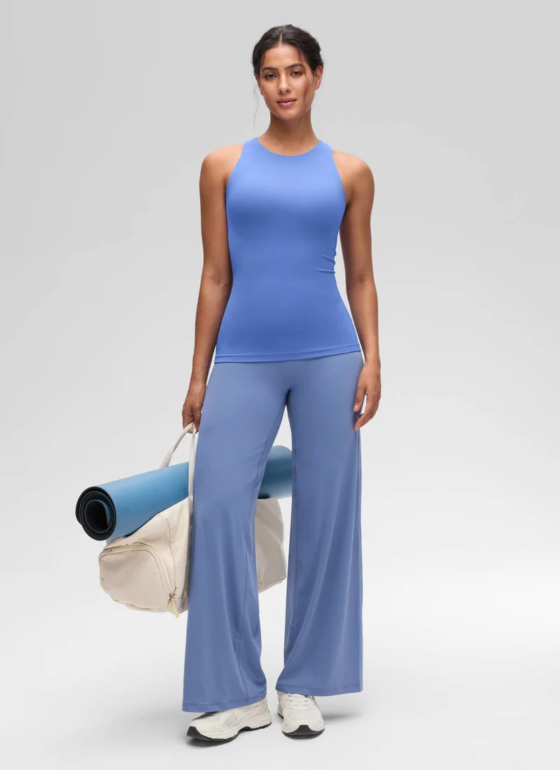 Butterluxe Hip Length Built-in Bra Tanks High Neck