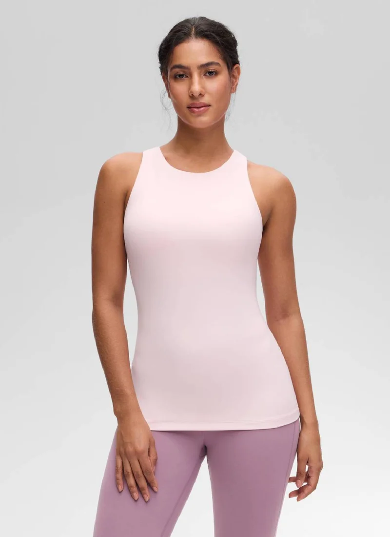 Butterluxe Hip Length Built-in Bra Tanks High Neck