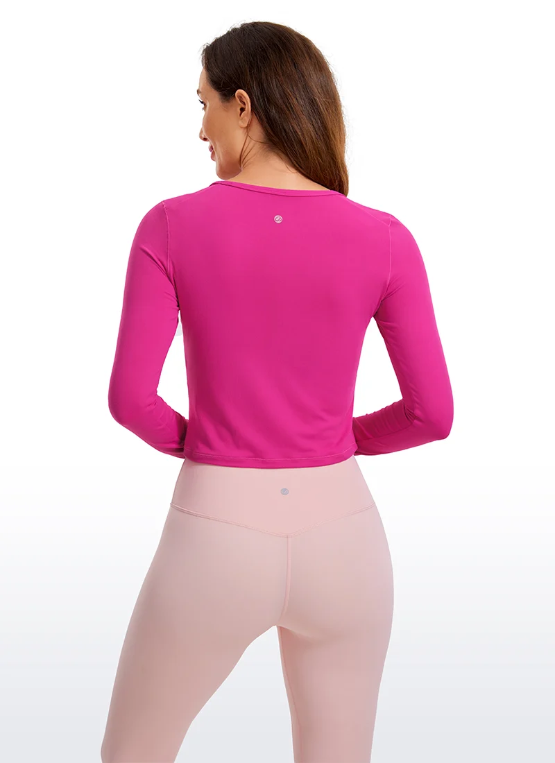 Brushed Thumbhole Cropped Long Sleeve