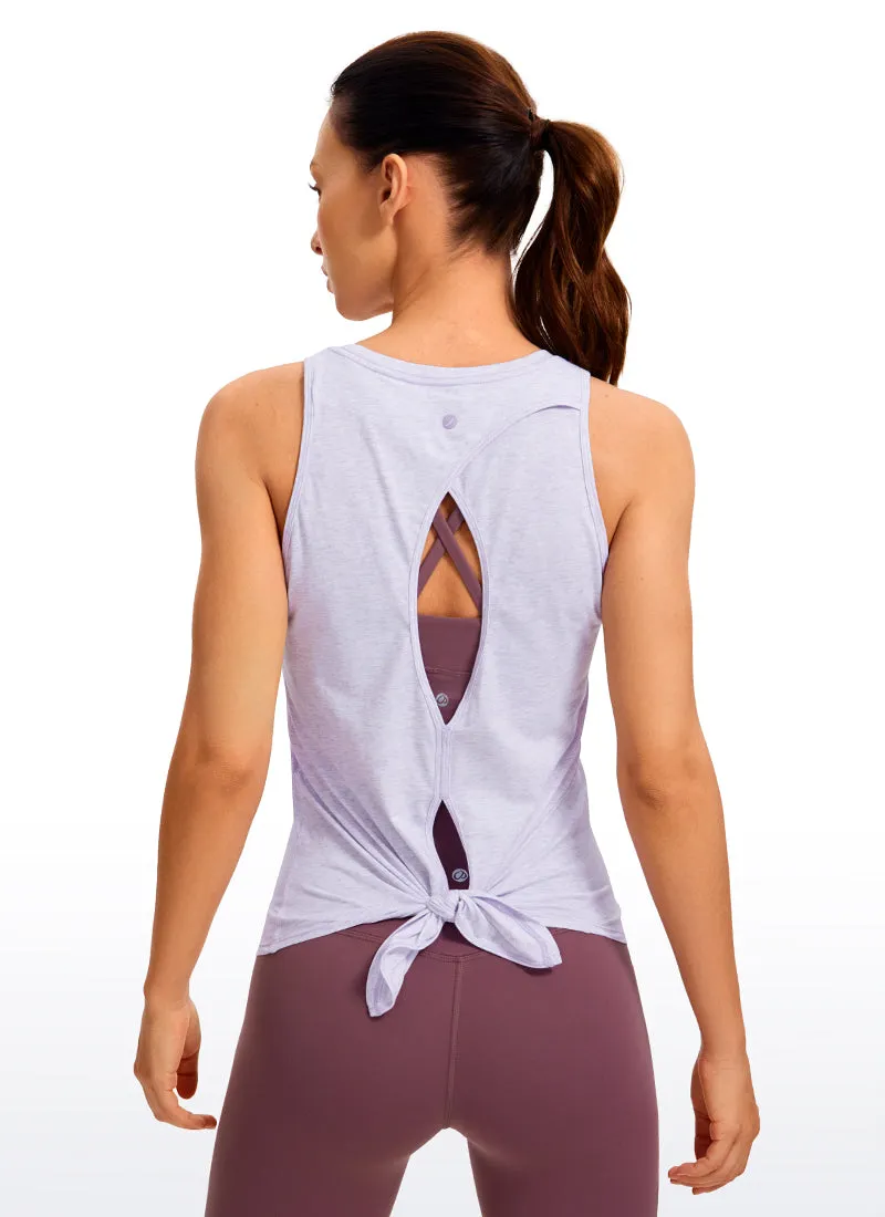 Pima Cotton Split Open Back Tank