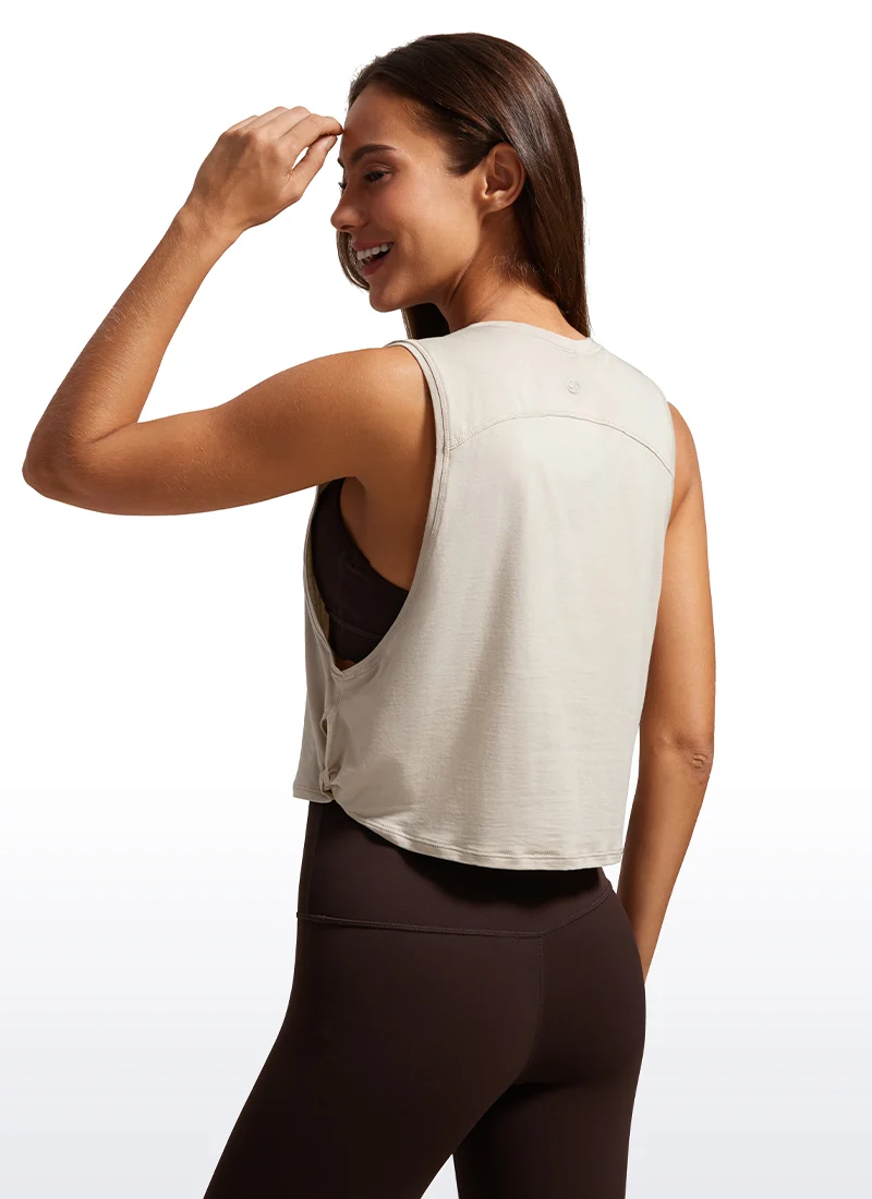 Pima Cotton Crop Deep Armhole Tank