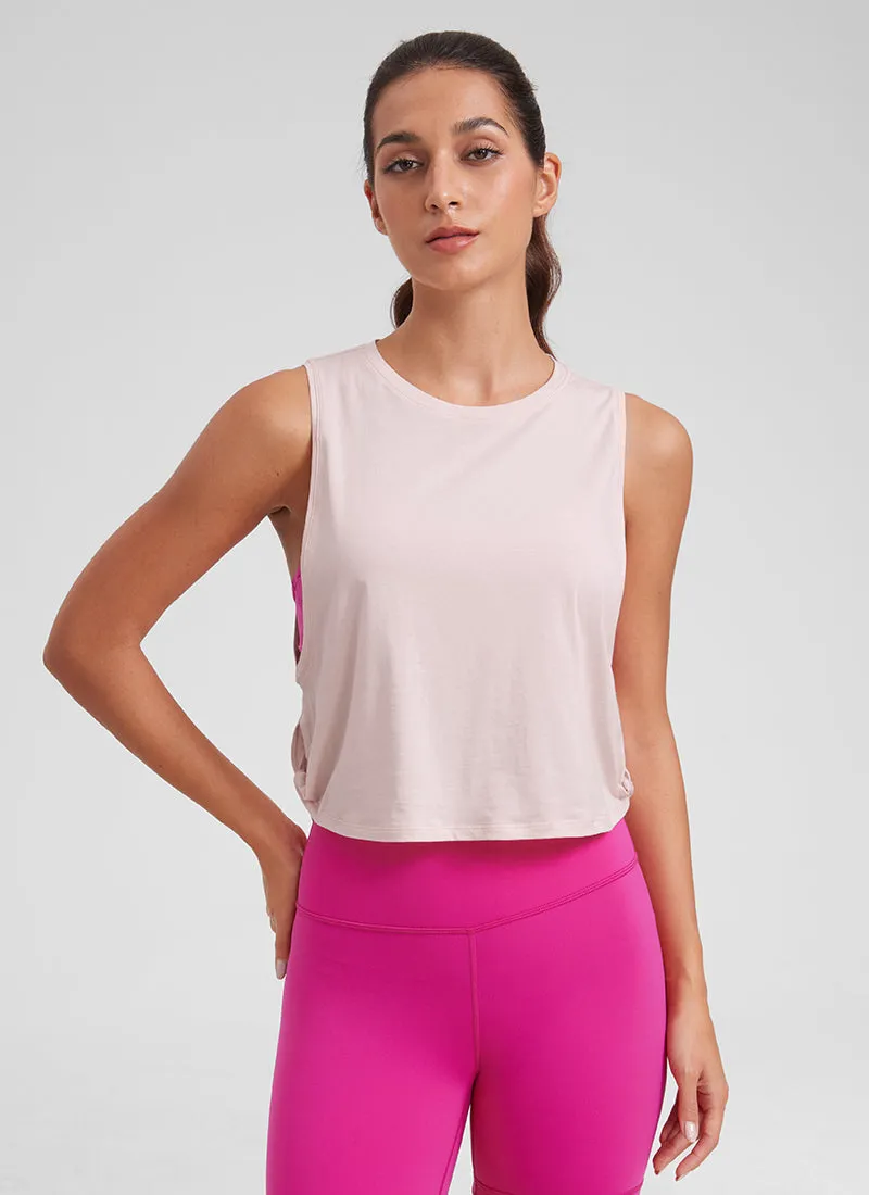 Pima Cotton Crop Deep Armhole Tank