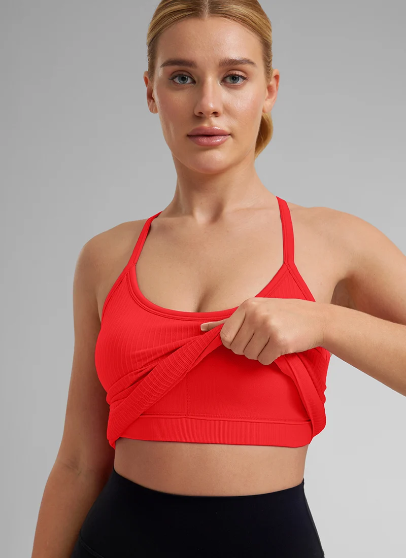Speedy Seamless Built in Bra Pure color Tank