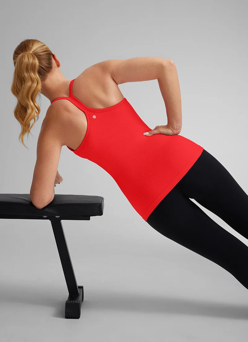 Speedy Seamless Built in Bra Pure color Tank