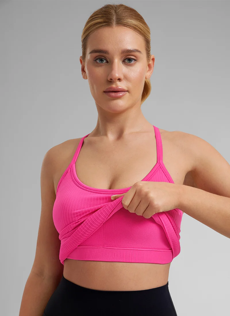 Speedy Seamless Built in Bra Pure color Tank