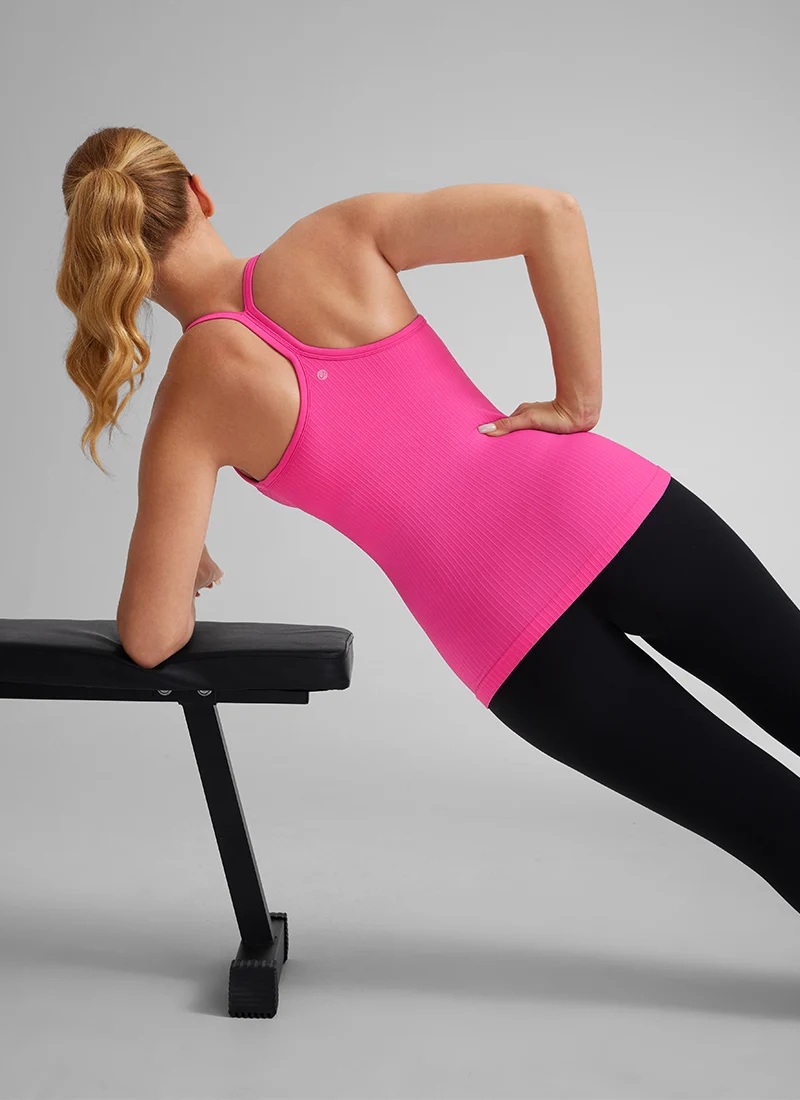 Speedy Seamless Built in Bra Pure color Tank