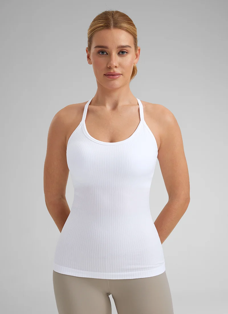 Speedy Seamless Built in Bra Pure color Tank