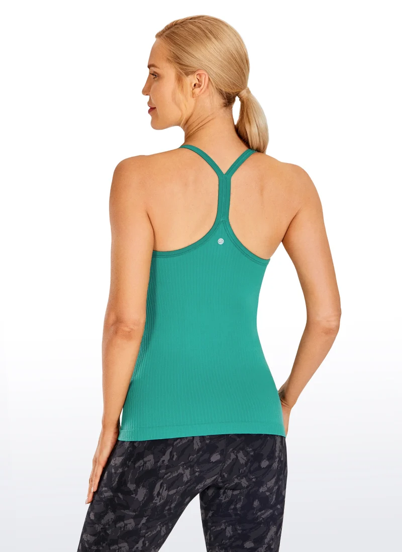 Speedy Seamless Built in Bra Pure color Tank