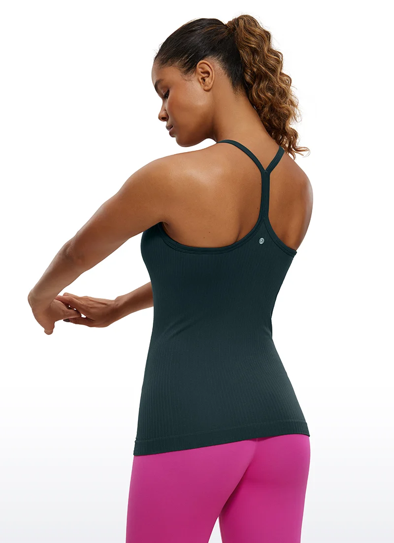 Speedy Seamless Built in Bra Pure color Tank