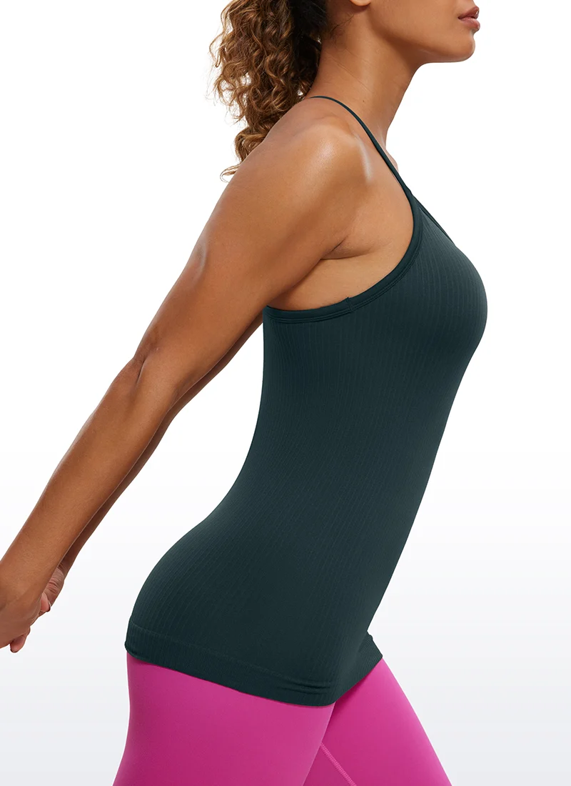 Speedy Seamless Built in Bra Pure color Tank