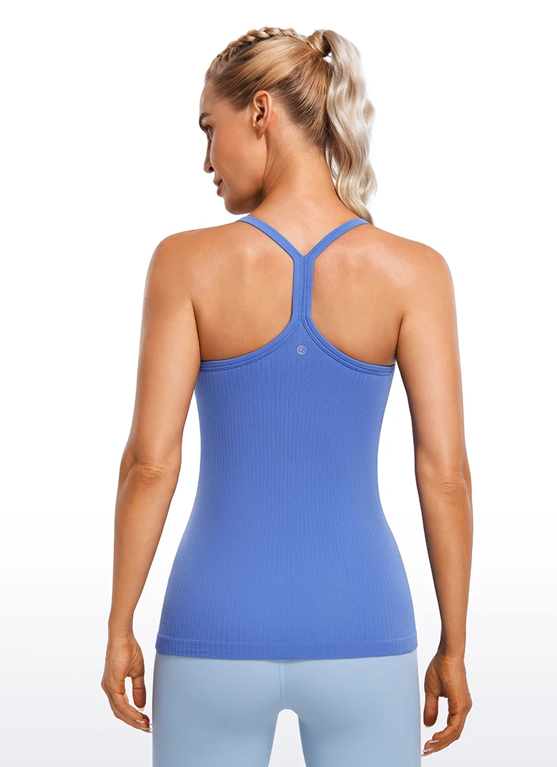 Speedy Seamless Built in Bra Pure color Tank
