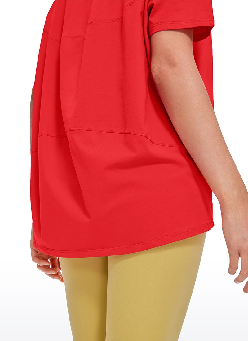 Pima Cotton Boat Neck Short Sleeve