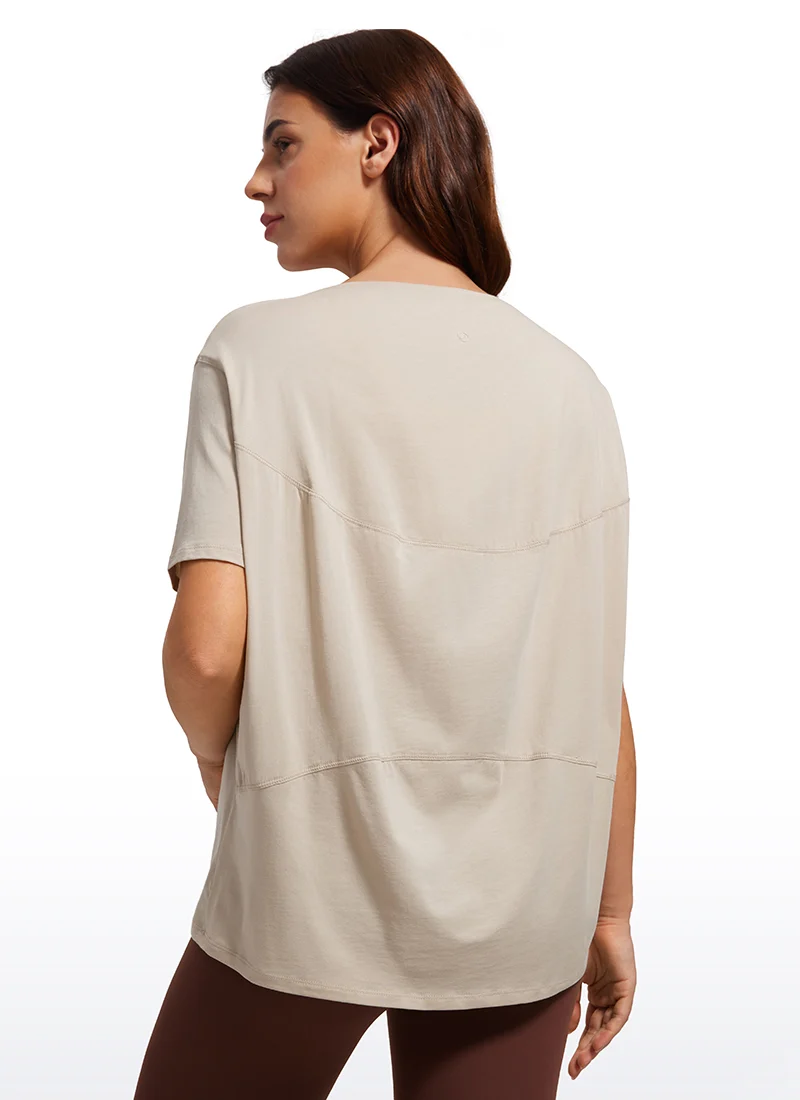 Pima Cotton Boat Neck Short Sleeve