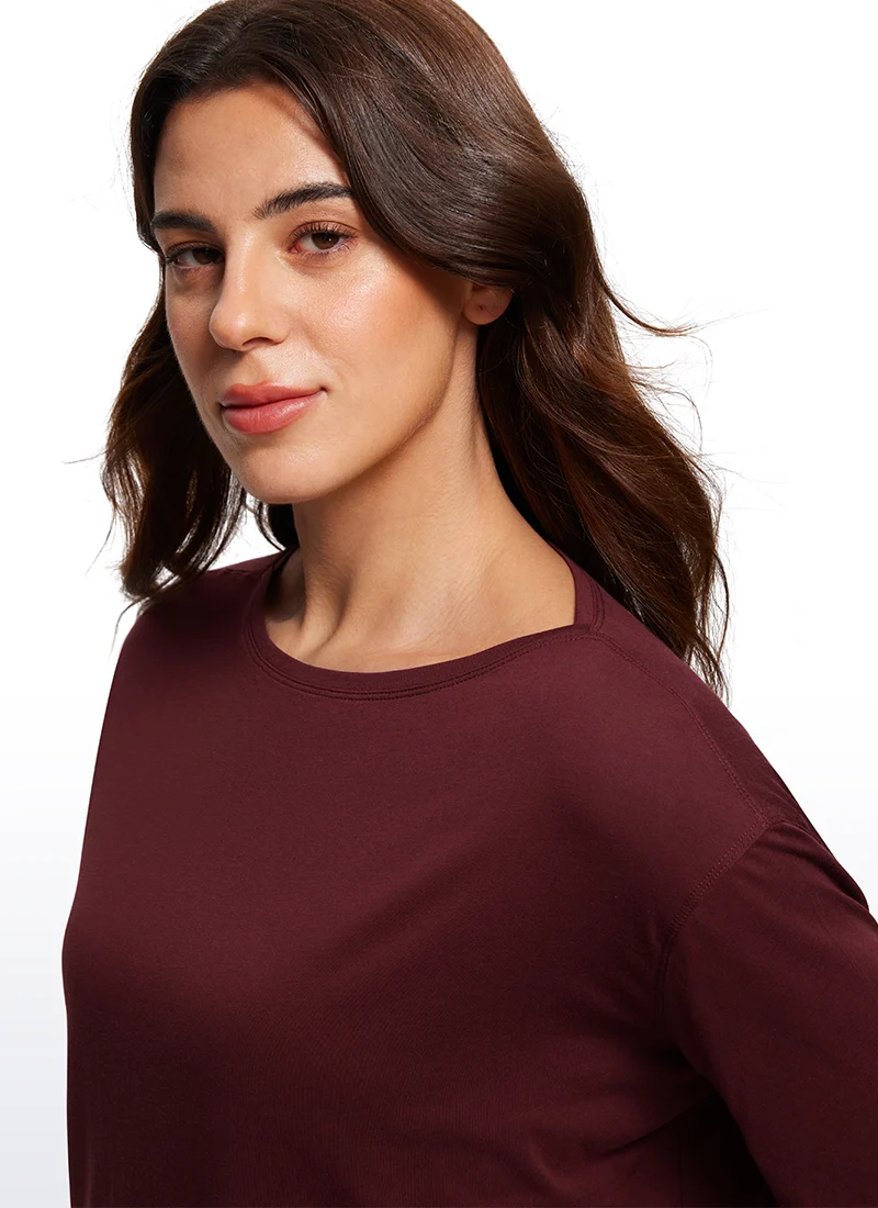 Pima Cotton Boat Neck Short Sleeve
