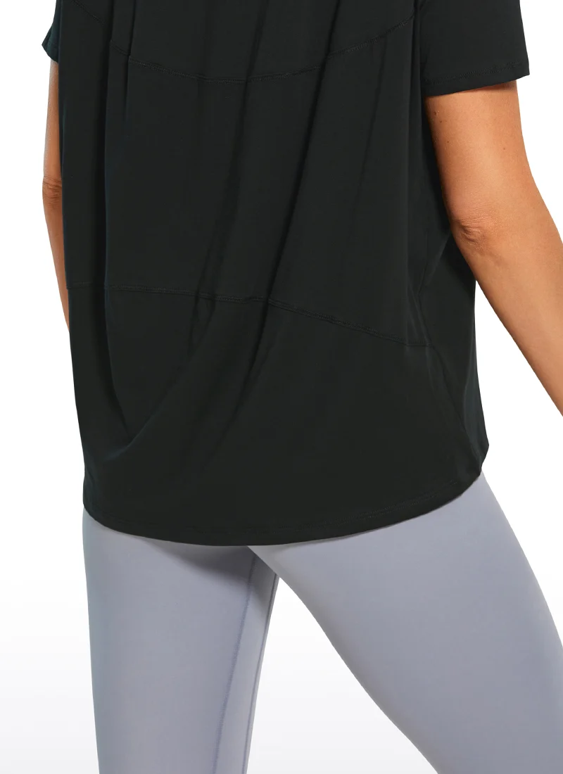 Pima Cotton Boat Neck Short Sleeve