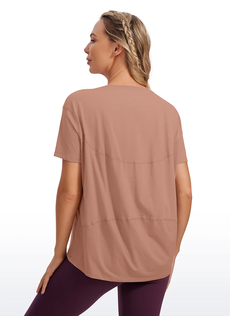 Pima Cotton Boat Neck Short Sleeve