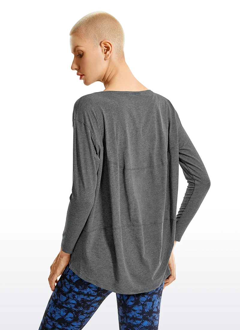 Pima Cotton Boat Neck Long Sleeve
