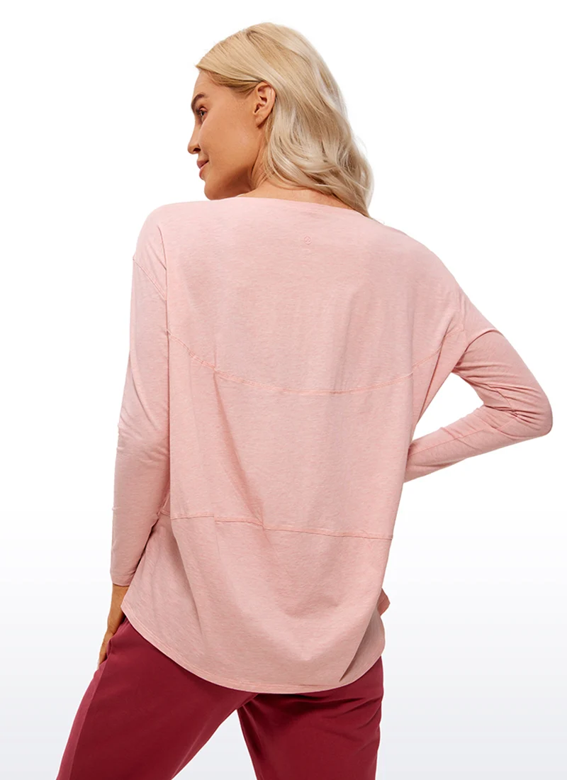 Pima Cotton Boat Neck Long Sleeve