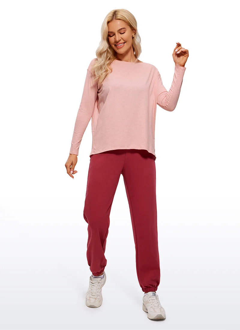 Pima Cotton Boat Neck Long Sleeve