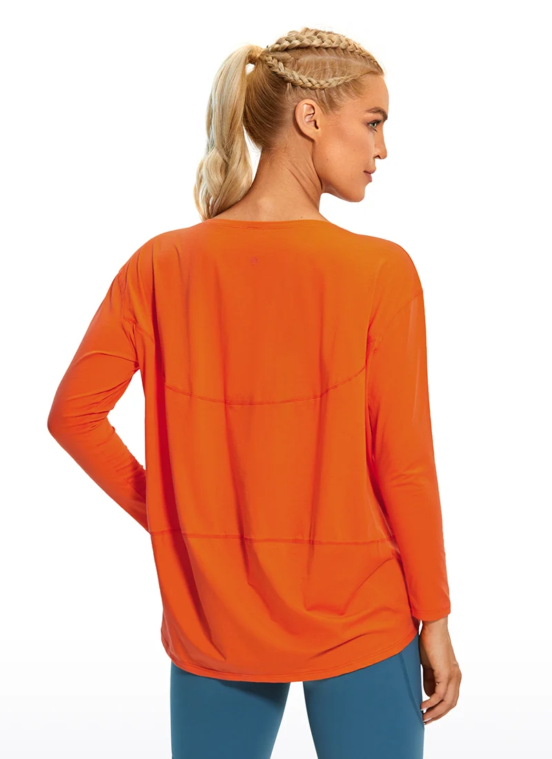Pima Cotton Boat Neck Long Sleeve