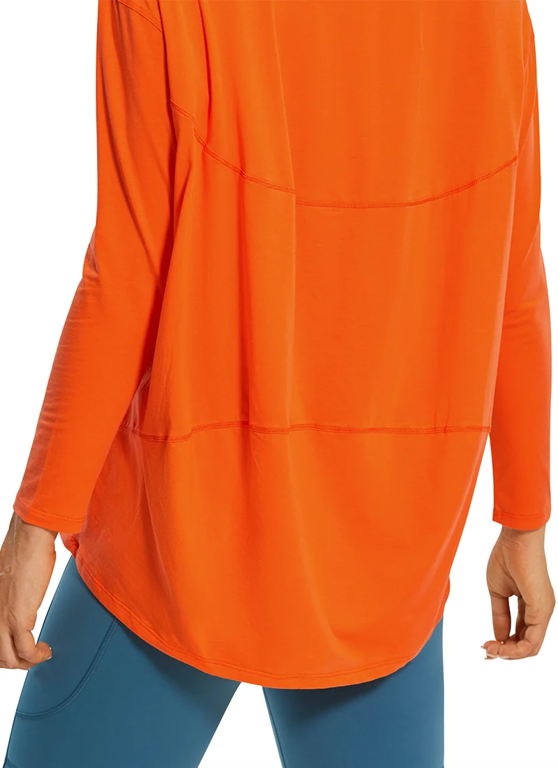 Pima Cotton Boat Neck Long Sleeve