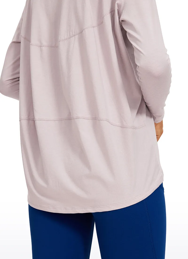 Pima Cotton Boat Neck Long Sleeve