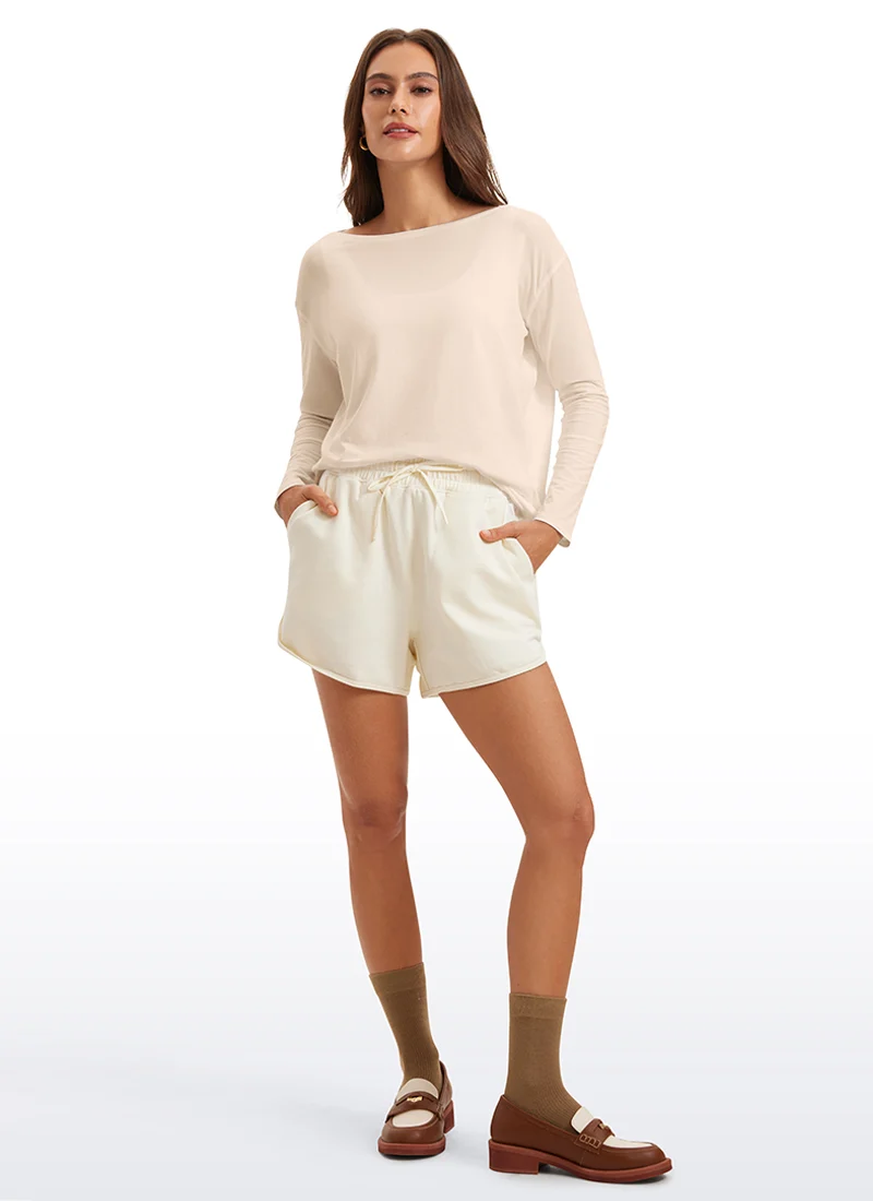 Pima Cotton Boat Neck Long Sleeve